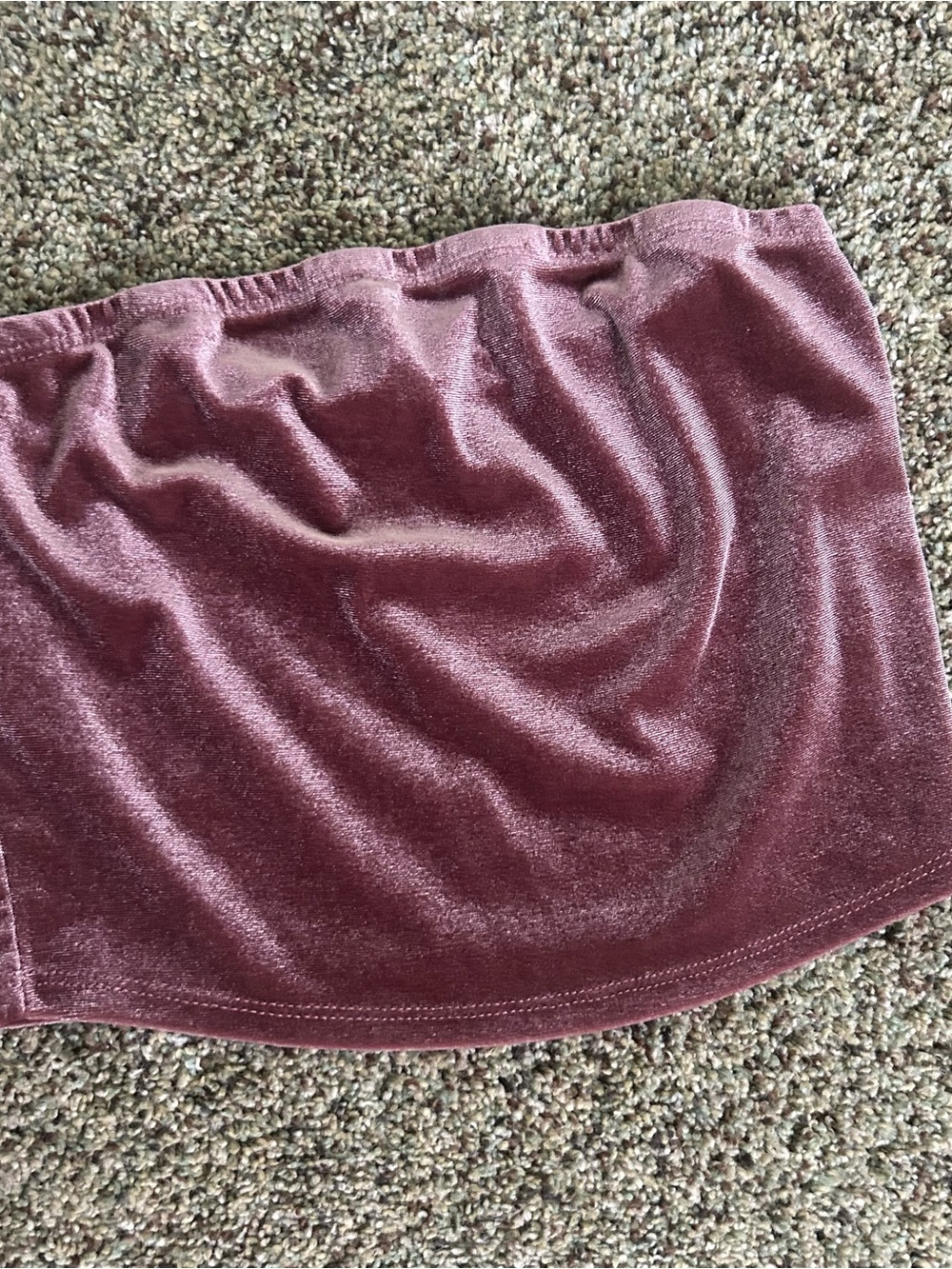 Bozzolo Velvet Mini Skirt in Dusty Rose
